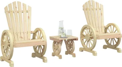 Immagine prodotto di set da giardino a 3 pezzi in legno di abete massiccio