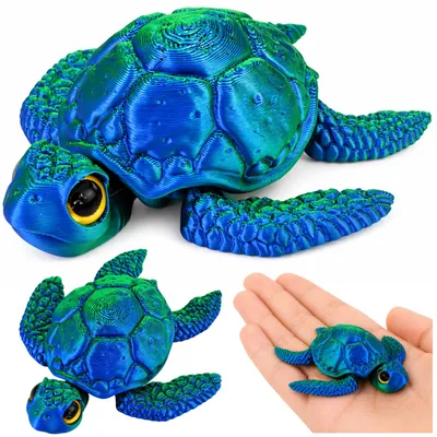 Obrázok produktu pre Morská korytnačka 3D s pohyblivými časťami, 8 cm - Leantoys