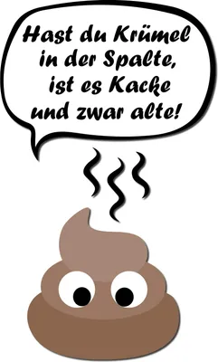Produktbild von Deko Aufkleber Toilettendeckel – Lustiger Badezimmer Funsticker für WC Deckel / Spülkasten R173-12 Krümel
