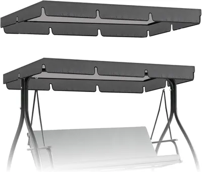 Imagen del producto de Funda protectora para bancos de jardín de 2 a 3 plazas, impermeable, resistente al viento, con protección UV, de 195 x 125 x 15 cm, fabricada en tejido Oxford