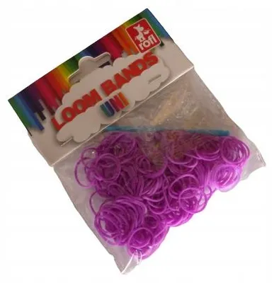 Produktbild von 4M LOOM BANDS Lila Gummibänder Set mit Häkelnadel