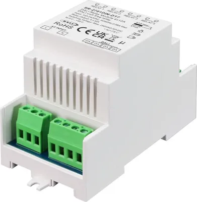 Produktbild von SR-2701DIN-DT7 DALI Relaismodul – 4-Kanal DIN-Schienenrelais für 230 V AC, getrennt schaltbar