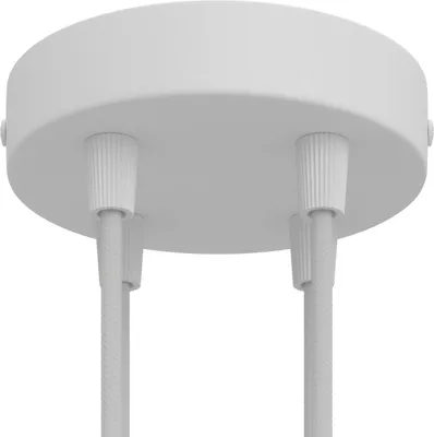 Image de Kit Creative-Cables : rosace cylindrique en métal à 4 trous - conique, blanc mat