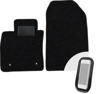 Produktbild von moto-MOLTICO Vorne Fußmatten Auto Velours Autoteppiche Schwarz Automatten Set 2-teilig passend für Renault Clio IV 2012-2020