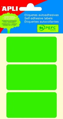Image de Etiquettes Apli 34x67 mm/15 pcs vertes 5 feuilles