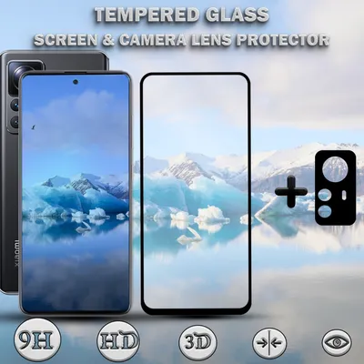 Produktbild von 1-Pack XIAOMI 12T Displayschutzfolie und Objektivschutz aus 9H gehärtetem Glas