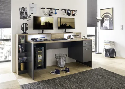 Produktbild von Schreibtisch Zockertisch Gamingdesk Computertisch Gamingtisch Tisch "Thasos II"