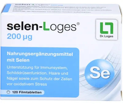 Obrázek produktu pro selen-Loges 200 µg tablety Podpora imunitního systému, funkce štítné žlázy, vlasů a nehtů a ochrana buněk před oxidativním stresem, 120 tablet