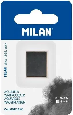 Image de MILAN peinture aquarelle sur blister, couleur : noir