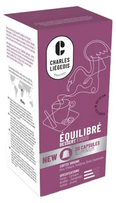 Image de Capsules de café compatibles Nespresso® Charles Liégeois Equilibre, 20 pièces.