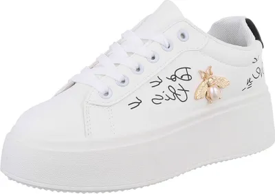 Produktbild von Ital-Design Damen Freizeitschuhe  Lederoptik Sneakers Low 88519372 Weiß Gr.  39