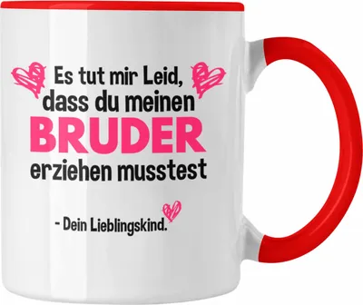 Produktbild von Trendation - Lieblingskind Muttertag Vatertag Tasse Geschenk Kinder Sohn Tochter Mama Tasse Spruch (Rot)