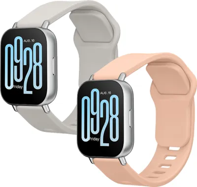 Produktbild von kwmobile 2x Sportarmband kompatibel mit Xiaomi Redmi Watch 5 Active / Watch 5 Lite Armband - Fitnesstracker Band Set aus TPU Silikon