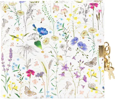 Imagen del producto de TURNOWSKY 44, Diario "Pradera de Verano", color blanco - 16,5 x 16,5 cm