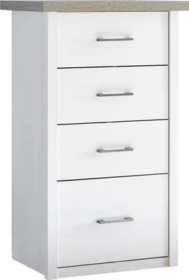 Image de Kommode >Lebbie< in Pinie Weiß - 60x101x43cm (BxHxT)