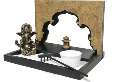 Produktbild von Zen-Garten mit Ganesha Figur Tempel Schrein Nr:HY-1909