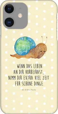 Produktbild von Mr. & Mrs. Panda Iphone 11 Handyhülle Schnecke Sir - Gelb Pastell - Geschenk, Weisheit, Cover, Pro, Handy Schutzhülle, Handycover, Motivation, Lebenszeit, Tiere