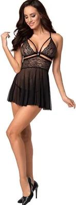Obrázek produktu pro Obsessive - Babydoll Set - Black
