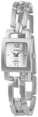 Produktbild von Damenuhr Armbanduhr Edelstahl silberfarben römische 6 + 12 Analog Quartzwerk