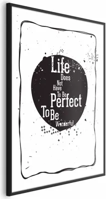 Produktbild von Posterpapier Poster - Life Doesn't Have to Be Perfect to Be Wonderful 29.7x42 cm Text m-B-0049-ao-a