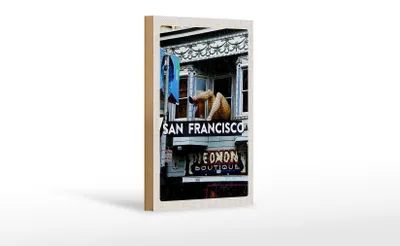 Produktbild von Holzschild Reise 12x18 cm San Francisco Piedmon Boutique Urlaub