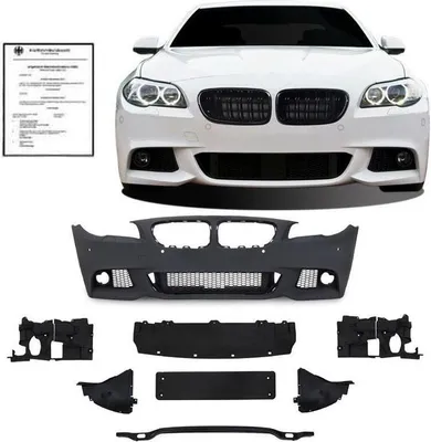 Produktbild von JOM Frontstoßstange für BMW 5er F10 Limousine F11 Touring, SRA, PDC, ABS Kunststoff, Schwarz, inkl. Montagematerial und ABE