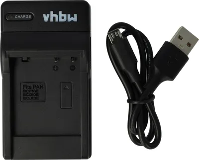 Produktbild von vhbw USB-C Ladegerät kompatibel mit Panasonic Lumix DMC-TZ18, DMC-TZ25, DMC-TZ22, DMC-TZ20 Kamera Camcorder - Ladeschale + USB-C Kabel Ladeanzeige