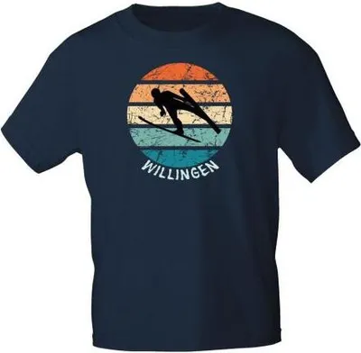 Produktbild von T-Shirt mit Print - Skispringen Willingen - 85211 Royalblau Gr. S-2XL Größe - M
