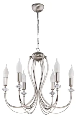 Immagine prodotto di Lampadario MELODY nichel 6xE14x15W metallo, dimensioni: 88x52x52 cm, IP20 Jupiter