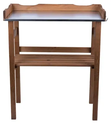 Produktbild von Pflanztisch, Holz, Metall-Arbeitsplatte, Haken, L 78 cm