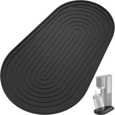 Silikon-Tropfmatte für Soda E-Duo/Duo, rutschfest, schwarz