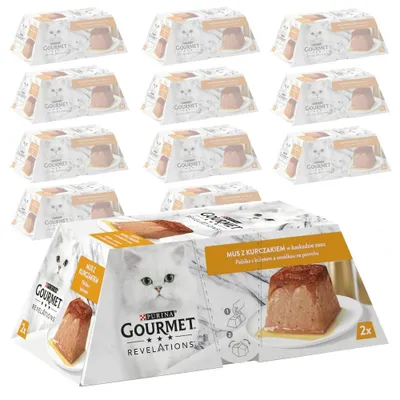 Produktbild von Purina Gourmet Revelations Mousse mit Huhn, 24 x 57 g Nassfutter für Katzen in Sauce