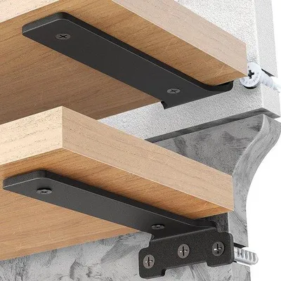 Obrázek produktu pro Kovové držáky – robustní kovové držáky – nosnost 70 kg, 30 cm