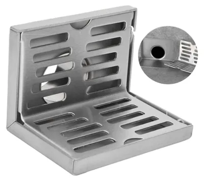 Produktbild von Edelstahl-Bodenablauf für 50-mm-Rohre mit L-förmigem Design