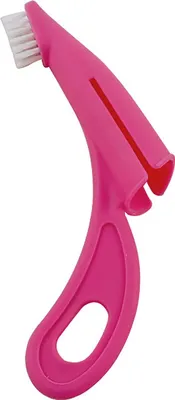 Produktbild von Hunde-Fingerzahnbürste, Nylonborsten, Zahnpflege, Haustierbürste, Zahnfleisch-Set für Hunde und Katzen, Rot
