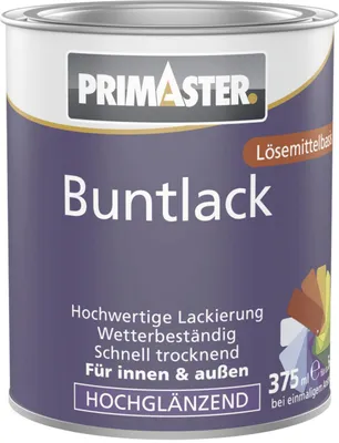 Produktbild von Primaster Buntlack 375 ml tiefschwarz hochglänzend