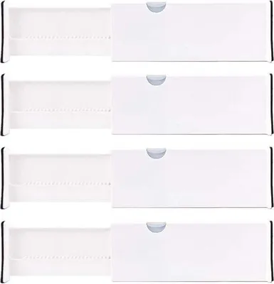 Image de Ensemble de 4 panneaux de rangement, réglables, pour chambre, salle de bains, cuisine, blanc, 4 pièces