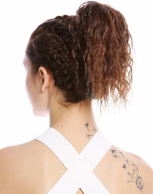 Produktbild von WIG ME UP Zopf Pferdeschwanz Kurz Lockig Krepplocken Kastanie Braun Mix N67A-V-2T30