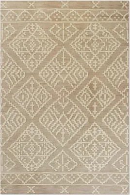 Imagen del producto de Motivos aztecas sencillos en un diseño clásico – Alfombra de vinilo – 150x225 cm – Alfombra para interiores – Ideal para pasillos – Fácil de limpiar – Diseño moderno