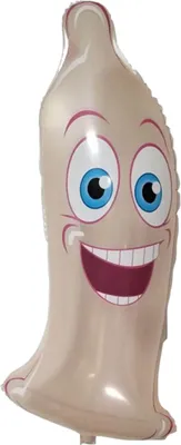 Obrázek produktu pro Folienballon Willy Penis, Hautfarben, lachendes Gesicht, ca. 90 x 40 cm
