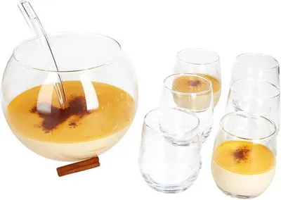 Produktbild von Famanu Bowle Set - Elegante Präsentation für Getränke - 195 x 195 x 15 cm - Klarglas