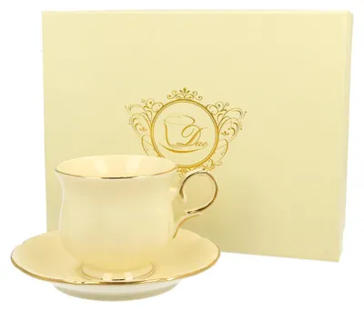 Produktbild von DUO ECRU Tasse 260 ml CLARK mit Untertasse, New Bone China Porzellan