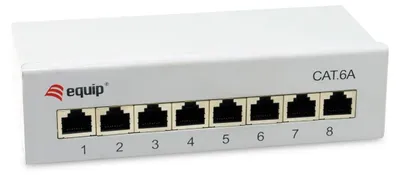 Produktbild von Equip Patchpanel 8x RJ45 Cat6A FTP 1HE Keystone Montage gr