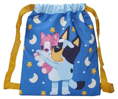 Imagen del producto de Mochila Bluey, 35 x 30 cm, bolsa deportiva para niños con cordón