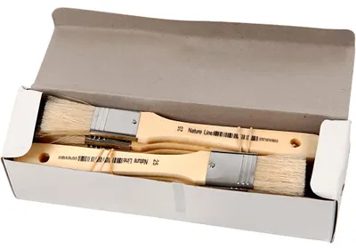 Produktbild von Lackierpinsel, L 19 cm, B 25-50 mm, Flach, 3 Stk/ 1 Pck [HOB-10433]