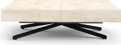 Zdjęcie produktu dla FURNLUX Stolik kawowy Sanna X Biały 80cm / Kolor główny: Biały / Wymiary: 80 x 80 x 200 cm