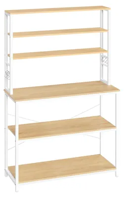 Immagine prodotto di Scaffale da cucina in legno di frassino bianco – Scaffale per la cucina con spazio contenitivo – 40 x 100 x 167 cm