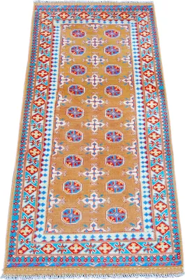Produktbild von Afghanischer handgeknüpfter Wollteppich ca. 8-12 mm dick, 196 x 76 cm