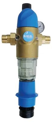 Hauswasserfilter rückspülbar 3/4 Zoll mit Druckregler