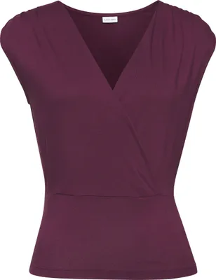 Produktbild von LASCANA Shirttop aubergine/burgunder Größe 36/38